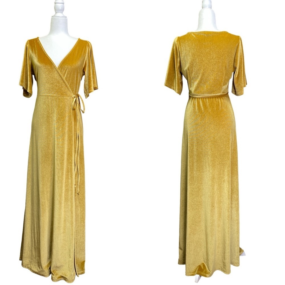 Baltic‎ Born Meghan Velvet Wrap Maxi Dress - Picture 3 of 5